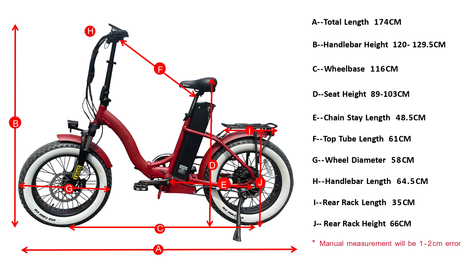 Geometria de 52v bicicleta elétrica