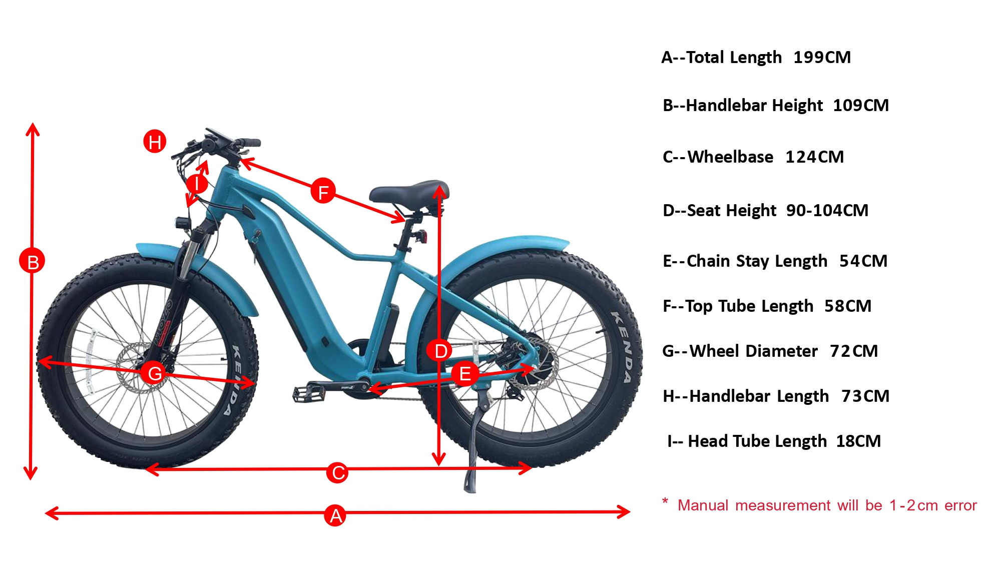 Geometria da bateria de bicicleta elétrica